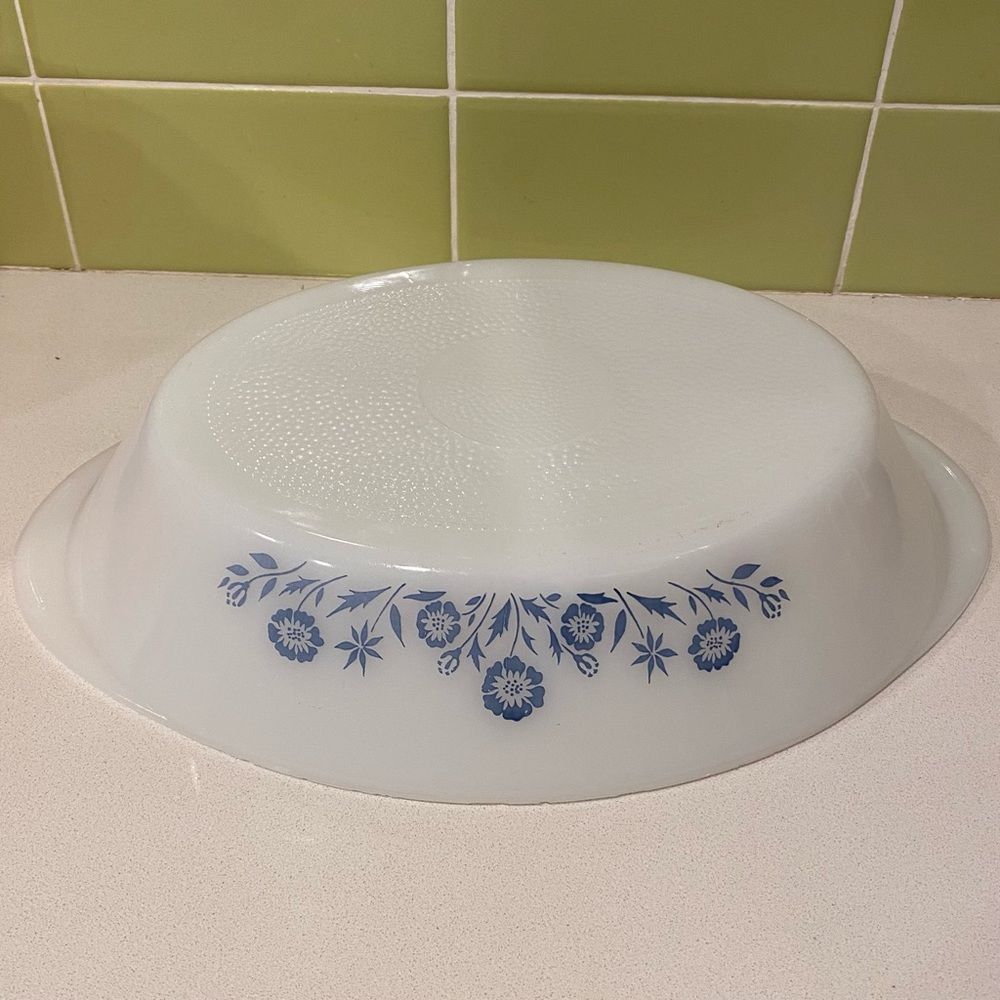 Vintage “Blue Cornflower” Divided Casserole Dish – Mid-Century - Picture 6 of 7